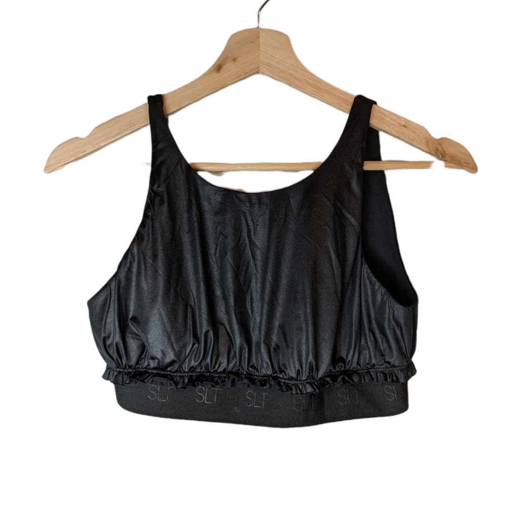 Koral black palace ruffle top bra